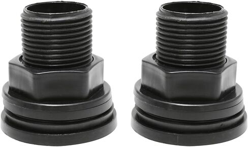 2 قطعة 3/4 "ذكر إلى 1/2" أنثى تركيبات خزان مزدوجة الخيوط تركيبات حاجز PVC الخيوط الحاجز دلو خزان المياه صنبور حوض الاستحمام (أسود) in Saudi Arabia