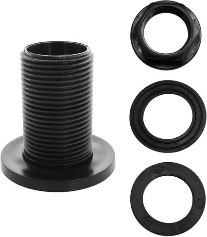 2 قطعة 3/4 "ذكر إلى 1/2" أنثى تركيبات خزان مزدوجة الخيوط تركيبات حاجز PVC الخيوط الحاجز دلو خزان المياه صنبور حوض الاستحمام (أسود) in Saudi Arabia