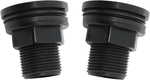 2 قطعة 3/4 "ذكر إلى 1/2" أنثى تركيبات خزان مزدوجة الخيوط تركيبات حاجز PVC الخيوط الحاجز دلو خزان المياه صنبور حوض الاستحمام (أسود) in Saudi Arabia