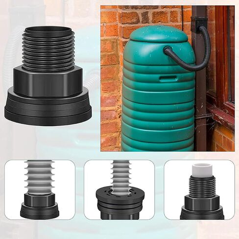 2 قطعة 3/4 "ذكر إلى 1/2" أنثى تركيبات خزان مزدوجة الخيوط تركيبات حاجز PVC الخيوط الحاجز دلو خزان المياه صنبور حوض الاستحمام (أسود) in Saudi Arabia