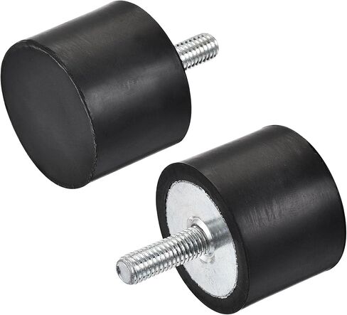 uxcell M8 Rubber Mounts, 2pcs Male Thread Vibration Isolator Shock Absorber, for Garage Motor Air Compressor Car Boat Bobbins, D40mmxH20mm in Saudi Arabia