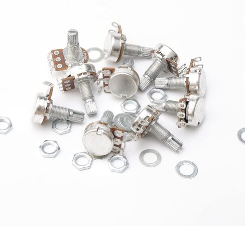 Guitar Potentiometer Audio Pots A100K for Electric Guitar Bass Volume Knob Pots Shaft 0.7", 10 Pcs in Saudi Arabia