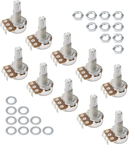 Guitar Potentiometer Audio Pots A100K for Electric Guitar Bass Volume Knob Pots Shaft 0.7", 10 Pcs in Saudi Arabia