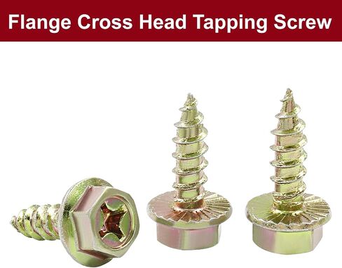 10 Pcs M6 x 20mm License Plate Screws, Cross Hexagonal Flange Cross Head Screws, Carbon Steel Self-Tapping Screw, Black in Saudi Arabia