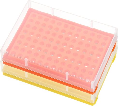 PATIKIL 96 Wells PCR Tube Rack for 0.2ml Test Strips Tubes, 2 Pcs Waterproof Tubes Filling Tray Centrifuge Tube Holder, Green, Blue in Saudi Arabia