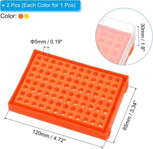 PATIKIL 96 Wells PCR Tube Rack for 0.2ml Test Strips Tubes, 2 Pcs Waterproof Tubes Filling Tray Centrifuge Tube Holder, Green, Blue in Saudi Arabia