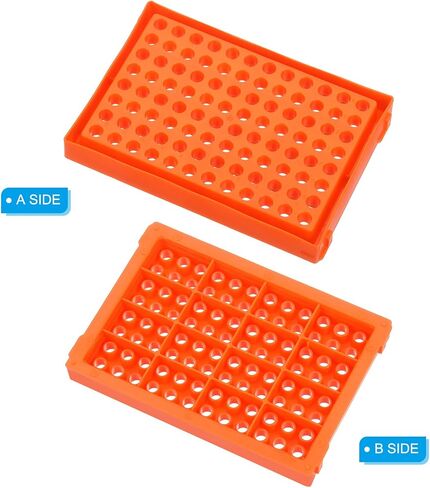 PATIKIL 96 Wells PCR Tube Rack for 0.2ml Test Strips Tubes, 2 Pcs Waterproof Tubes Filling Tray Centrifuge Tube Holder, Green, Blue in Saudi Arabia