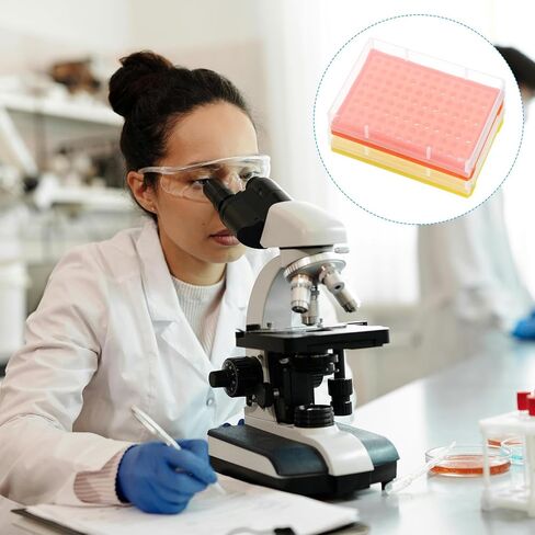 PATIKIL 96 Wells PCR Tube Rack for 0.2ml Test Strips Tubes, 2 Pcs Waterproof Tubes Filling Tray Centrifuge Tube Holder, Green, Blue in Saudi Arabia