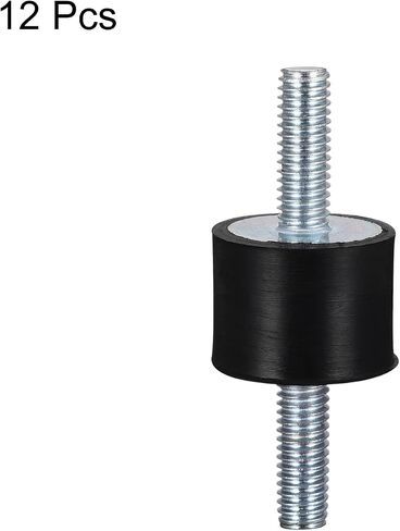 uxcell M6x18mm Rubber Mounts, 12pcs Anti Vibration Isolator Studs Shock Absorber Male for Air Compressors, Garage Motor, Diesel Engines, 20x25mm in Saudi Arabia