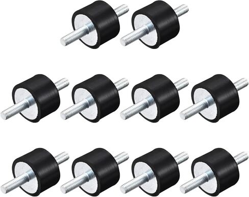 حوامل مطاطية uxcell M6x18mm، 12 قطعة من مسامير عازلة للاهتزاز ممتصة للصدمات لضواغط الهواء، محرك المرآب، محركات الديزل، 20 × 25 مم in Saudi Arabia
