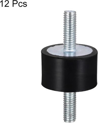 حوامل مطاطية uxcell M6x18mm، 12 قطعة من مسامير عازلة للاهتزاز ممتصة للصدمات لضواغط الهواء، محرك المرآب، محركات الديزل، 20 × 25 مم in Saudi Arabia