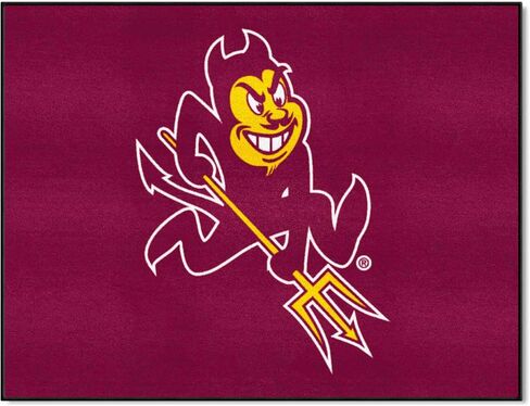 FANMATS - 1402 NCAA Arizona State University Sun Devils Nylon Face Starter Rug 19"x30" in Saudi Arabia