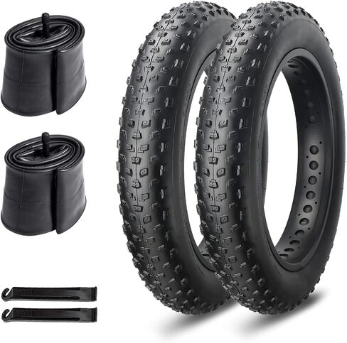 MOHEGIA Fat Tire,20x4.0 inch Fat Bike Tire,60TPI High-Performance and All-Terrain Folding Replacement MTB Bicycle Tire with Street or Trail Riding in Saudi Arabia
