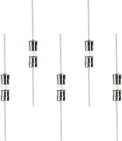 Fielect 10Pcs Glass Tube Fuses Axial with Lead Wire Slow-Blow 3.6x10mm 2.5A 250V Time Delay Fuses for Replacing or Repairing Many Home Electronics (T2.5A) in Saudi Arabia