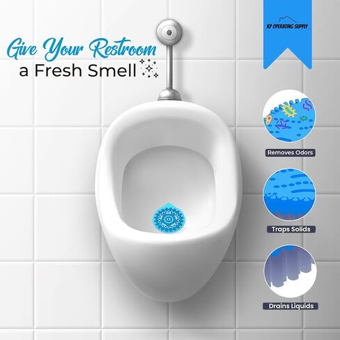 Urinal Screen Deodorizer 12 Pack 3x of Each Scent - Urinal Pads for Mens Room in 4 Fresh Scents - Long-Lasting Urinal Deodorizers - For Commercial Bathrooms, Offices & More - by KP Operating Supply in Saudi Arabia