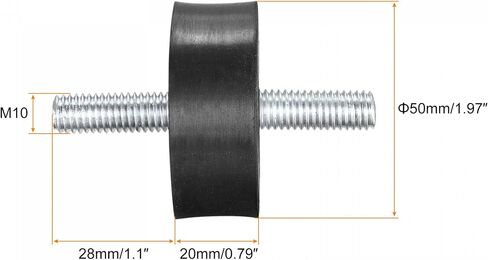 uxcell Rubber Mounts 2pcs M6x18mm Male Vibration Isolator Shock Absorber D20mmxH10mm in Saudi Arabia