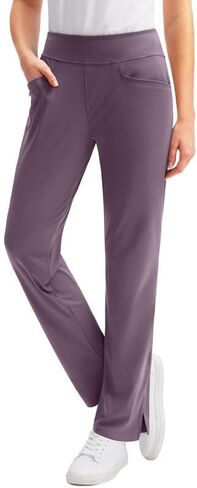 بنطال جولف نسائي من SANTINY مع 3 جيوب قابل للتمدد عالي الخصر للنساء أثناء السفر والعمل الكاجوال in Kuwait