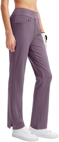 بنطال جولف نسائي من SANTINY مع 3 جيوب قابل للتمدد عالي الخصر للنساء أثناء السفر والعمل الكاجوال in Kuwait