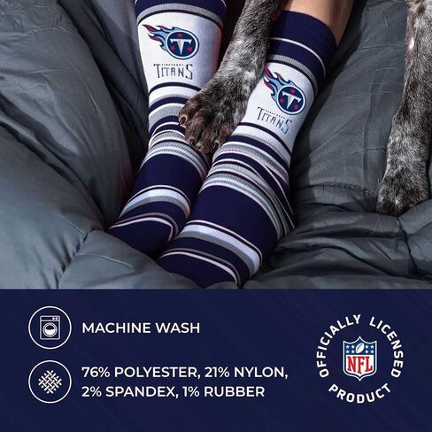 For Bare Feet NFL Adult Striped Dress Socks - Premium Quality - Machine Washable - Perfect for Game Day and Everyday Wear in Saudi Arabia