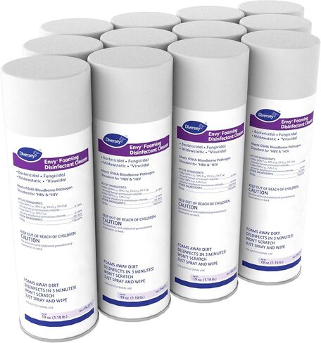 Diversey 04531 Envy Foaming Disinfectant Cleaner, Hospital Grade Sanitizing Spray with Lavender Scent, Aerosol, 19-Ounce in Saudi Arabia
