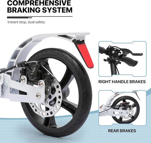 MADOG Kick Scooter for Kids Ages 6-12, Adjustable Height Handlebar and 8" Big Wheel Scooter for Stability in Kuwait