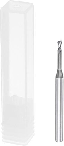 uxcell Square Nose End Mill, 1.5mm Solid Carbide Long Reach CNC Router Bits 2 Flutes Milling Cutter with Extended Neck, 18mm Cutting Length 4mm Shank in Saudi Arabia