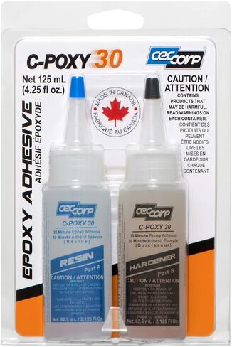 Epoxy Glue Adhesive C-POXY 30 by CECCORP (4.25 Oz Combined) – Medium Setting Cure, Clear Epoxy Glue, General Purpose, 30 Minute in Saudi Arabia