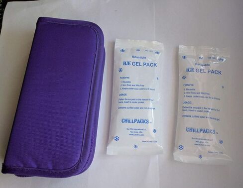 Diabetic Insulin Pen/Medication Cooler Case,for 1's Pen - w/2x Ice Packs -Small (Blue) in Saudi Arabia