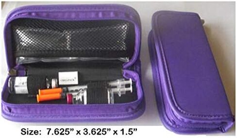 Diabetic Insulin Pen/Medication Cooler Case,for 1's Pen - w/2x Ice Packs -Small (Blue) in Saudi Arabia