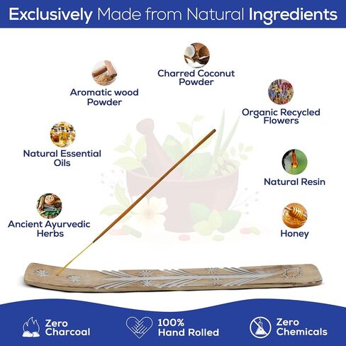 Satya Lavender Incense Sticks, Satya Bng (Bangalore) Insenses 15gmx12 pack with Raajsee Incense holder Bundle, Satya Nagchampa Natural Incense in Kuwait
