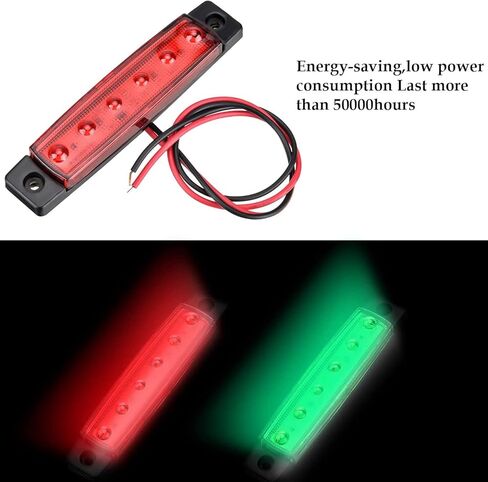 2 حزمة (أحمر وأخضر) أضواء الملاحة للقوارب DC 12V، أضواء صارمة للقوارب، أضواء شريط LED البحرية لأضواء القوارب القوس والستيرن، أضواء الملاحة للقوارب بقيادة، أضواء الكاياك in Kuwait