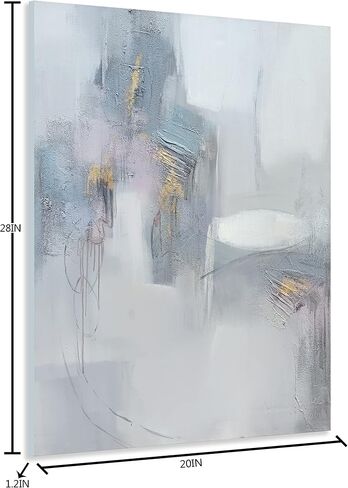 MYBEAUTYWALLA Abstract Blue Canvas Wall Art - Modern Vertical Oil Paintings with Textured - Contemporary Artwork for Hallway Living Room Bedroom Decor in Saudi Arabia