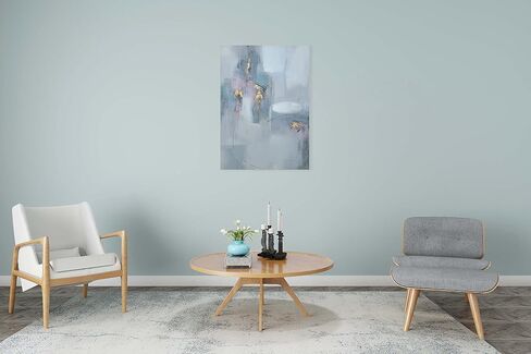 MYBEAUTYWALLA Abstract Blue Canvas Wall Art - Modern Vertical Oil Paintings with Textured - Contemporary Artwork for Hallway Living Room Bedroom Decor in Saudi Arabia