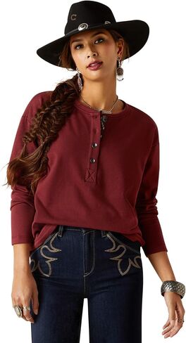 Ariat Women's Terry Henley Sweatshirt in Saudi Arabia