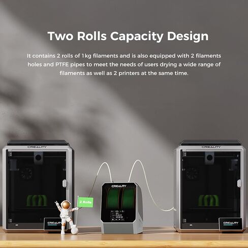 Creality Space Pi Filament Dryer Plus, 2 Spools 360° 110W PTC Hot-Air Heating 3D Printer Filament Dryer Box,3D Filament Dehydrator for 2KG 1.75/2.85mm 3D Filament One-Key Setting PLA PETG ABS TPU in Saudi Arabia