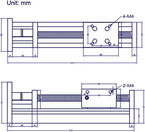 100mm Effective Stroke Length Linear Rail Guide with Square Linear Rails Ballscrew SFU1605 with Nema 17 Stepper Motor for DIY CNC Router Parts X Y Z Linear Stage Actuator (Size:100mm) in Kuwait
