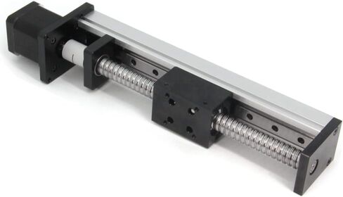 100mm Effective Stroke Length Linear Rail Guide with Square Linear Rails Ballscrew SFU1605 with Nema 17 Stepper Motor for DIY CNC Router Parts X Y Z Linear Stage Actuator (Size:100mm) in Kuwait