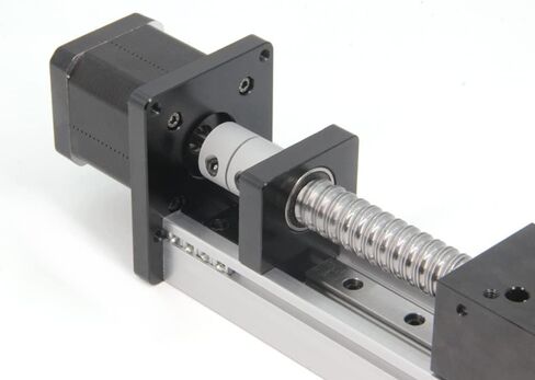 100mm Effective Stroke Length Linear Rail Guide with Square Linear Rails Ballscrew SFU1605 with Nema 17 Stepper Motor for DIY CNC Router Parts X Y Z Linear Stage Actuator (Size:100mm) in Kuwait