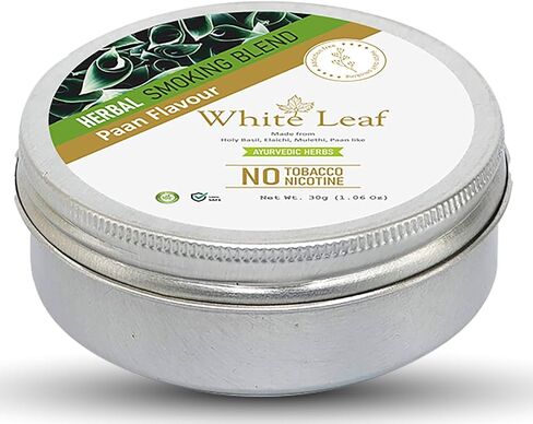 White Leaf Ayurvedic Herbal Smoking Blend 100% Tobacco Free & Nicotine Free Mixture Clove (30 gram / 1.0 oz) Natural Herbs Mix | Smoking Cessation, Brown in Saudi Arabia