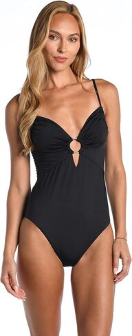 Sunshine 79 Women's Over The Shoulder Keyhole Plunge One Piece Swimsuit in Saudi Arabia
