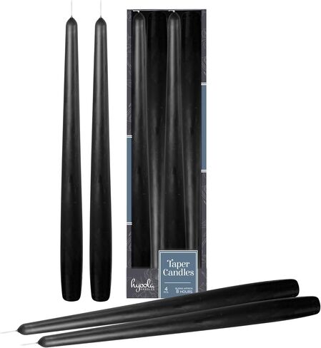 Hyoola Tall Taper Candles - 10 Inch White Unscented Dripless Taper Candles - 8 Hour Burn Time - 4 Pack in Saudi Arabia