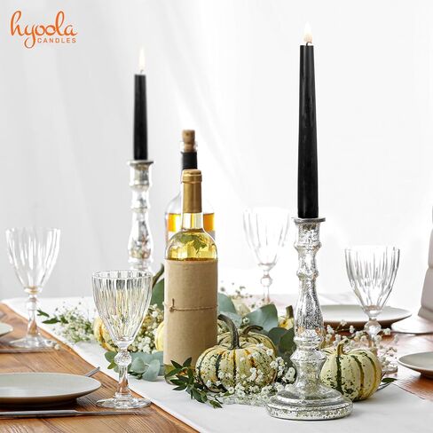 Hyoola Tall Taper Candles - 10 Inch White Unscented Dripless Taper Candles - 8 Hour Burn Time - 4 Pack in Saudi Arabia