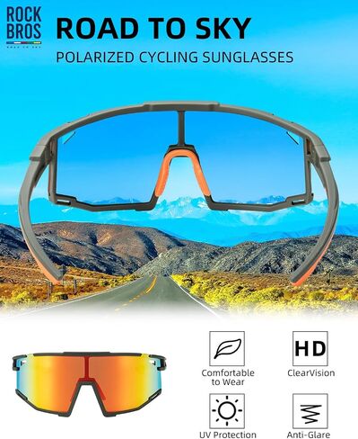ROCKBROS Polarized Sunglasses Cycling Sunglasses for Men Women UV Protection Sport Sunglasses Running Outdoor Glasses in Saudi Arabia