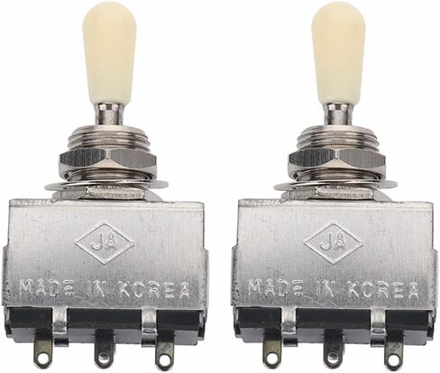 Metal Guitar 3 Way Box Toggle Switch, Enclosed 3 Way Selector Switch with Cream Tip for for Gibson Epiphone Les Paul Style Electric Guitar Replacement (1 Pcs) in Saudi Arabia