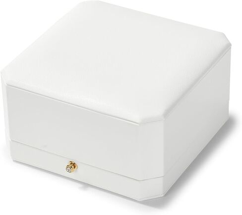 Oirlv Premium Leather Ring Box White Ring Gift Case Microfiber Interior Jewelry Gift Box in Saudi Arabia