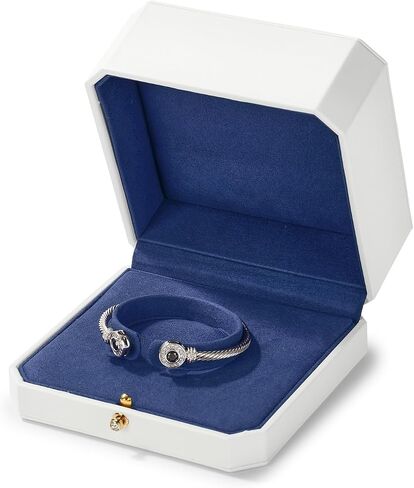 Oirlv Premium Leather Ring Box White Ring Gift Case Microfiber Interior Jewelry Gift Box in Saudi Arabia