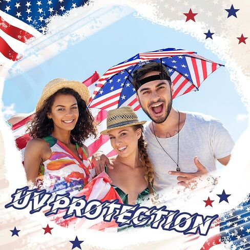 Amylove 4 Pack Umbrella Hat Colorful Head Umbrella for Adults Umbrella Caps for Summer Hiking Camping Beach Sun Protection in Saudi Arabia