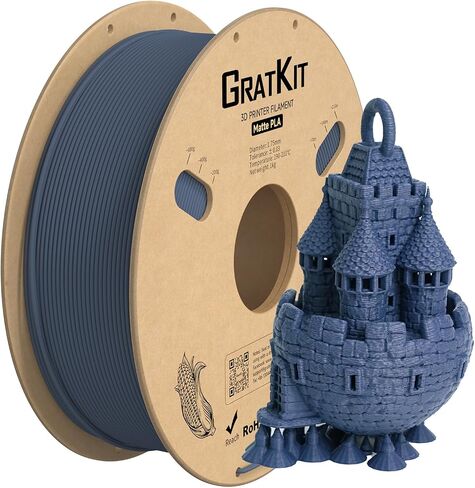 Matte PLA Filament, 3D Printer Filament 1.75mm, +/-0.03mm, Cardboard Spool 1kg/2.2lbs, PLA Matte Black in Saudi Arabia