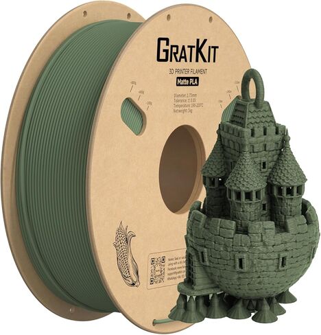 Matte PLA Filament, 3D Printer Filament 1.75mm, +/-0.03mm, Cardboard Spool 1kg/2.2lbs, PLA Matte Black in Saudi Arabia