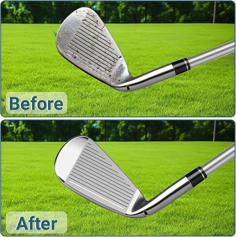 مجموعة أدوات تنظيف نادي الجولف، فرشاة نادي الجولف ومنظف مبراة أخدود نادي الجولف لأخاديد U وV، مجموعة أدوات تنظيف الجولف التي يجب اقتناؤها لجميع مكاوي الجولف، يمكن ربطها بسهولة بحقيبة الجولف in Kuwait